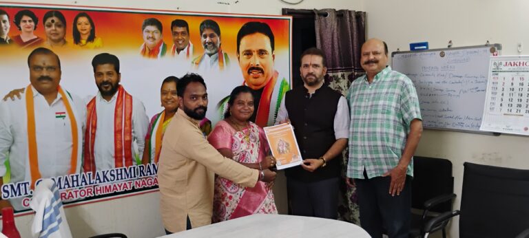 Mr. CD Chavan Meets GHMC Corporator Mahalakshmi Goud to Garner Support for #VoteForShivajiJayanti Campaign